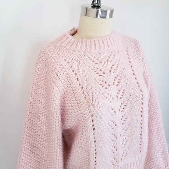 🌸 NEW Topshop | Pink  Cable Knit Sweater 8 - Picture 7 of 16
